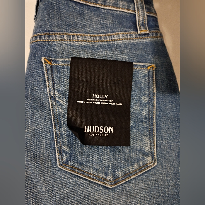 Hudson Jeans Holly Women's Size 24 Cropped High Rise Blue Jeans Denim New